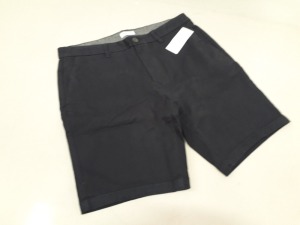 27 X BRAND NEW BURTON MENSWEAR CASUAL BUTTONED SHORTS SIZE 34 RRP £16.00 (TOTAL RRP £432.00)