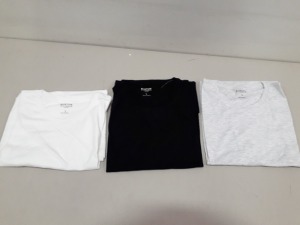 51 X BRAND NEW BURTON MENSWEAR T SHIRTS IN GREY, WHITE AND BLACK SIZE LARGE