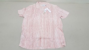 30 X BRAND NEW TOPMAN STRIPED BUTTONED SHIRTS IN SIZE SMALL AND MEDIUM RRP £25 (TOTAL RRP £750)