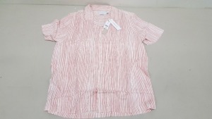21 X BRAND NEW TOPMAN STRIPED BUTTONED SHIRTS IN SIZE EXTRA SMALL RRP £25 (TOTAL RRP £525)