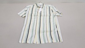 30 X BRAND NEW TOPMAN MULTI-STRIPED BUTTONED SHIRTS IN SIZE MEDIUM RRP £25 (TOTAL RRP £750)