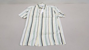 30 X BRAND NEW TOPMAN MULTI-STRIPED BUTTONED SHIRTS IN SIZE EXTRA SMALL RRP £25 (TOTAL RRP £750)