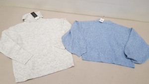 6 PIECE MIXED CLOTHING LOT CONTAINING 2 X DOROTHY PERKINS TURTLE NECK SWEATSHIRTS IN SIZE XS AND 4 X MISS SELFRIDGE TURTLE NECK SWEATSHIRTS