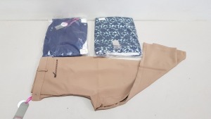 40 PIECE MIXED CLOTHING LOT CONTAINING VARIOUS ITEMS AND STYLES OF CLOTHING (I.E. PANTS, SKIRTS, DRESSES, SHIRTS, BLOUSES, ETC)