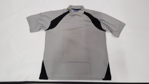 58 X BRAND NEW PAPINI SILVER / BLACK POLO SHIRTS SIZE XLL