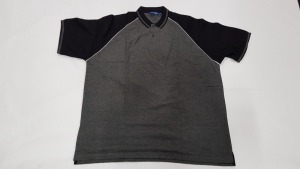 45 X BRAND NEW PAPINI GREY / BLACK POLO SHIRTS SIZE 3XL