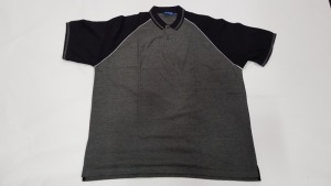 59 X BRAND NEW PAPINI GREY / BLACK POLO SHIRTS SIZE XXL AND SMALL