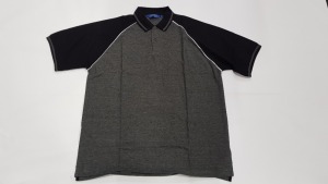 52 X BRAND NEW PAPINI GREY/BLACK/WHITE POLO SHIRTS IN SIZE XS AND XL