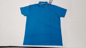 50 X BRAND NEW PAPINI CYAN POLO SHIRTS IN SIZE M