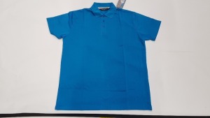 50 X BRAND NEW PAPINI CYAN POLO SHIRTS IN SIZE M