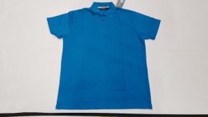 50 X BRAND NEW PAPINI CYAN POLO SHIRTS IN SIZE XS