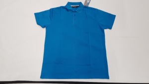 50 X BRAND NEW PAPINI CYAN POLO SHIRTS IN SIZE S