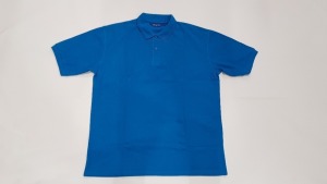 50 X BRAND NEW PAPINI CYAN POLO SHIRTS IN SIZE L