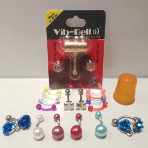 APPROX 500 X BRAND NEW BELLY RING/BARS IN VARIOUS STYLES