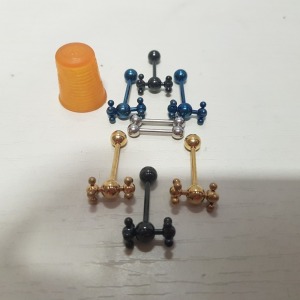 APPROX 500 X BRAND NEW BELLY RING/BARS IN VARIOUS STYLES