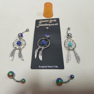 APPROX 500 X BRAND NEW BELLY RING/BARS IN VARIOUS STYLES