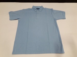 50 X BRAND NEW PAPINI BLUE POLO SHIRTS SIZE M AND 3XL