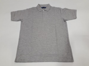 62 X BRAND NEW PAPINI GREY MARL POLO SHIRTS SIZE XS AND 4XL