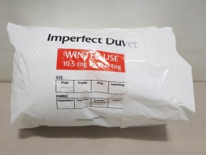 20 X IMPERFECT DUVETS ALL FOR WINTER USE (ALL COMES IN SINGLE BED SIZE)