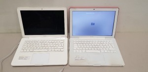 2 X MACBOOK LAPTOPS WITH CHARGERS (NO O/S)