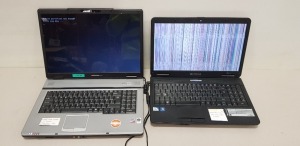 1 X MEDION AKOYA LAPTOP AND PACARD BELL LAPTOP WITH CHARGERS (NO O/S)