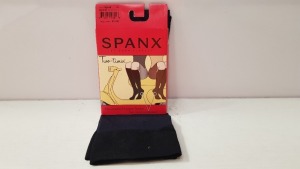 80 X BRAND NEW SPANX KNEE HIGH STOCKINGS IN BLACK WITH CIRCLE STRIPE PATTERN IN ONE SIZE