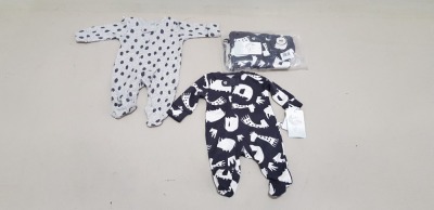 25 X BRAND NEW MAC AND MOON 2 PACK OF BABY GROWS UK SIZE NEWBORN