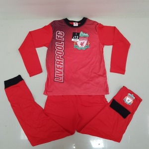 10 X BRAND NEW LIVERPOOL OFFICIAL PRODUCT PYJAMA SET SIZE 11-12 YEARS