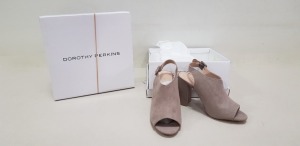 15 X BRAND NEW DOROTHY PERKINS HEELED SANDALS IN TAUPE SIZE 5 RRP £28.00 (TOTAL RRP £420.00)