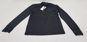 25 X BRAND NEW JACQUELINE DE YONG HIGH NECK TOPS SIZE L RRP £16.00 (TOTAL RRP £400.00)