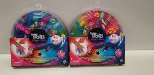 25 X BRAND NEW SETS OF 8 DREAMWORKS TROLLS WORLD TOUR TO INCLUDE 6 FIGURES AND 16 ACCESSORIES ( COMES IN 25 BOXES )