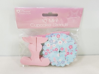 576 X PACKS OF 10 HOME COLLECTION MINI CUPCAKE STANDS ( COMES IN 12 BOXES )