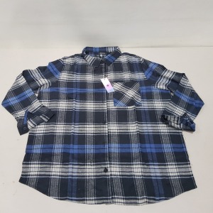 20 X BRAND NEW DAISY STREET PLUS OVERSIZES SHIRT IN VINTAGE CHECK C-OR SIZE UK 18 AND 20