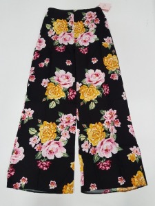 25 X BRAND NEW MISS SELFRIDGE MULTI FLOWER DETAILED LEG TROUSERS SIZE UK SIZE 12