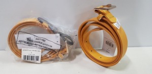 150 X BRAND NEW DOROTHY PERKINS MUSTARD BELTS SIZE SMALL RRP £5.00 (TOTAL RRP £750.00)