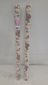 480 X BRAND NEW CUTE BEAR WRAPPING PAPER ( 3M X 69CM X 36 MM ) - COMES IN 20 BOXES