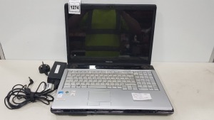 TOSHIBA P200 LAPTOP 17'' SCREEN, HARD DRIVE WIPED, COMES WITH CHARGER