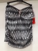 12 X BRAND NEW SPANX LOOP TANKINI IN ZIGZAG ZEBRA STYLE IN SIZE (10 ) - RRP $ 128.00 TOTAL RRP $ 1536 .00 (NOTE: SOME BRASS COLOURED CLASPS MAY BE DISCOLOURED SLIGHTLY)