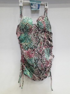 12 X BRAND NEW SPANX PUSH UP TANKINI 6 X IN ( SIZE M ) 6 X IN (SIZE L ) AND ALL IN SNAKE PRINT RRP $ 34.99 PP TOTAL RRP $ 419.88