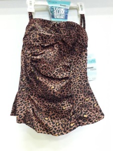 25 X BRAND NEW SPANX TWIST BANDEAU TANKINI ALL IN LEOPARD PRINT ALL IN (SIZE S ) RRP $ 34.99 PP TOTAL RRP $ 874.75