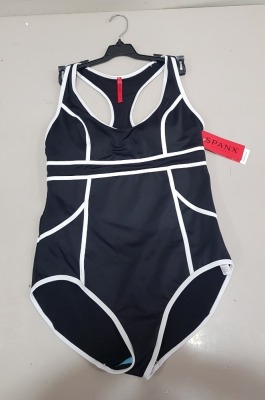 12 X BRAND NEW SPANX HOURGLASS RACEBACK ONE PIECE SUIT ALL IN JET BLACK ALL IN (SIZE 12) RRP $ 128.00 PP TOTAL RRP $ 1536.00