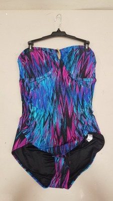 7 X BRAND NEW SPANX ONE PIECE BODYSUIT IN WAVE LENGHT STYLE AND BLUE/PURPLE IN COLOUR ALL IN (SIZE 16 ) RRP $ 188.00 PP TOTAL RRP $1316.00 (NOTE: SOME BRASS COLOURED CLASPS MAY BE DISCOLOURED SLIGHTLY)