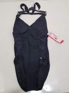 7 X BRAND NEW SPANX HALTER ONE PIECE BODYSUIT IN ALL BLACK ALL IN (SIZE 12 ) RRP $ 188.00 PP TOTAL RRP $ 1316.00