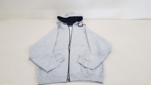 21 X BRAND NEW PAPINI ZIPPED HOODED JACKETS IN GREY MARL / NAVY SIZE 2XL AND 3XL