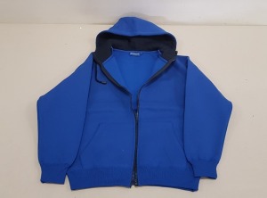 22 X BRAND NEW PAPINI ZIPPED HOODED JACKETS IN ROYAL BLUE/ NAVY SIZE 2XL AND 3XL AND XS