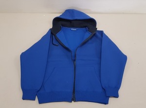 17 X BRAND NEW PAPINI ZIPPED HOODED JACKETS IN ROYAL BLUE/ NAVY SIZE XL AND S