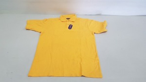 46 X BRAND NEW PAPINI POLO SHIRTS IN GOLD SIZE 7-8 YEARS