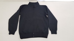 20 X BRAND NEW PAPINI FULL ZIP SWEATSHIRTS IN BLACK SIZE XS