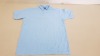 50 X BRAND NEW PAPINI POLO SHIRTS IN SKY BLUE SIZE MEDIUM AND 3XL