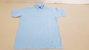 50 X BRAND NEW PAPINI POLO SHIRTS IN SKY BLUE SIZE MEDIUM AND 3XL